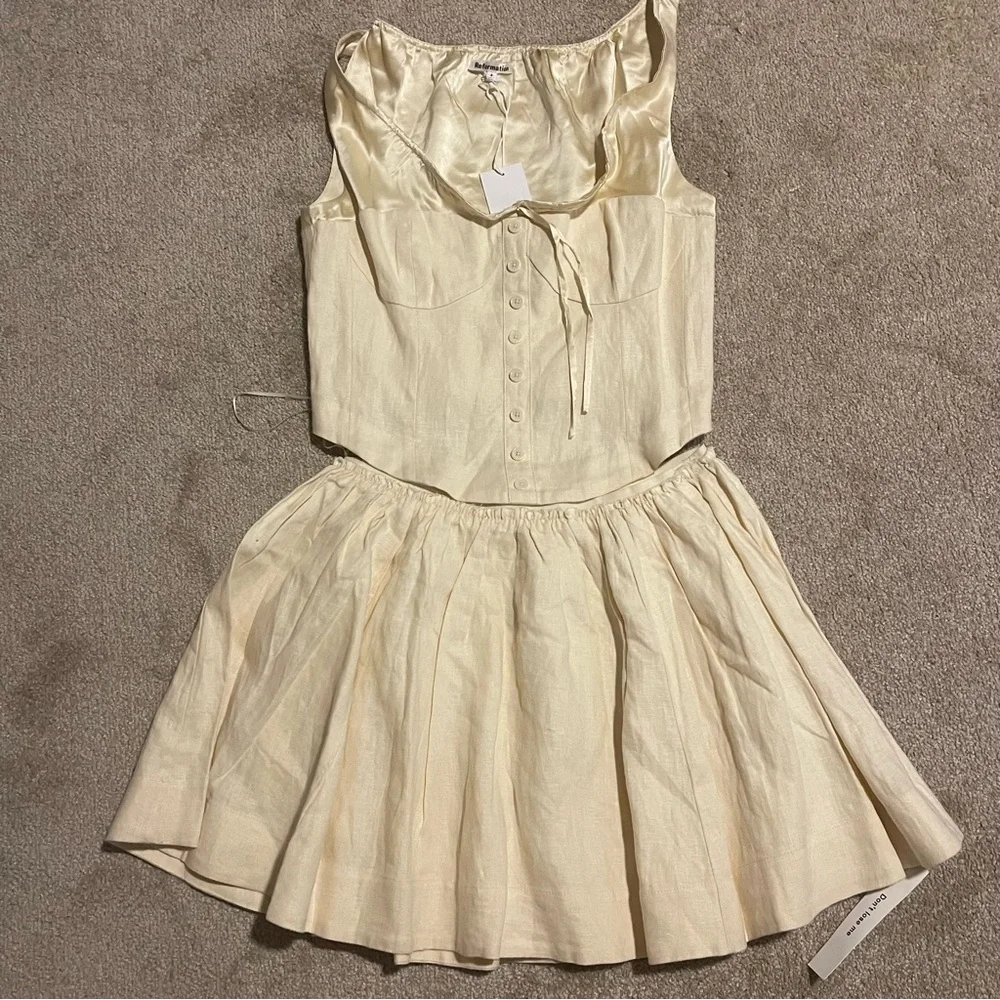 REFORMATION Evy Linen Two Piece Set
